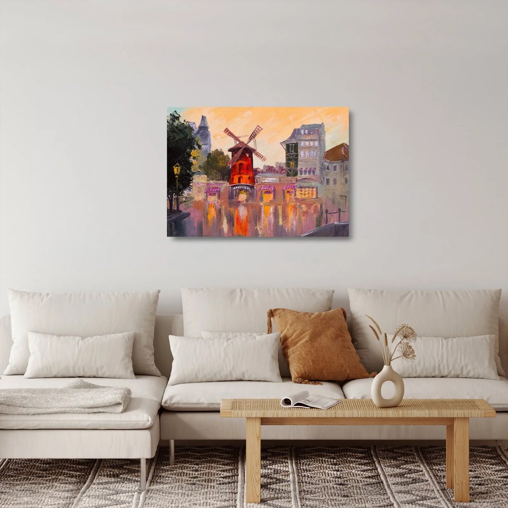 Kép - Moulin rouge, Párizs, Franciaország (üvegen) (70x50 cm)