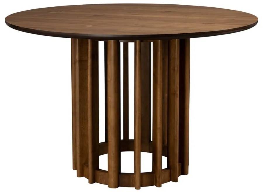 Kerek étkezőasztal diófa dekoros asztallappal ø 120 cm Barlet – Dutchbone