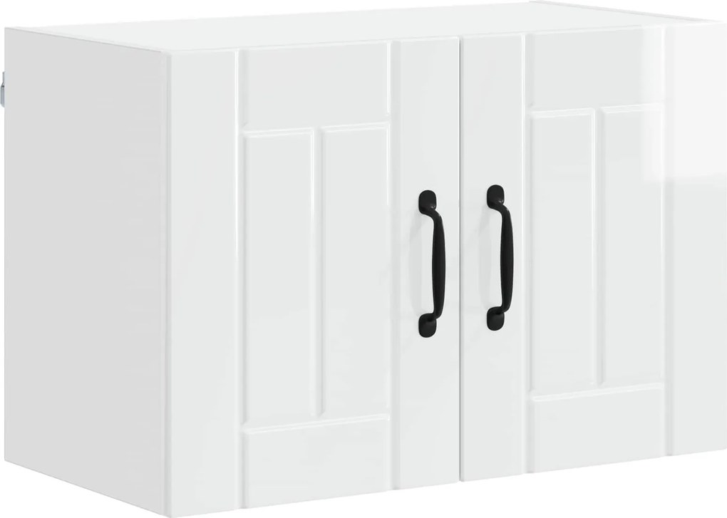 vidaXL Fali konyhaszekrény Magas Fényű Fehér 60 x 31 x 40 cm Faanyag
