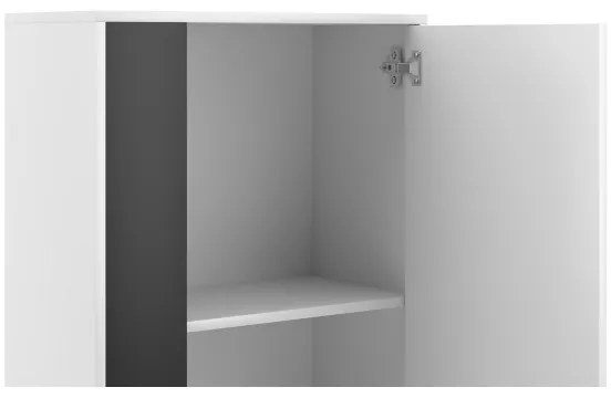 Nappali szekrénysor BRICK fehér/fekete