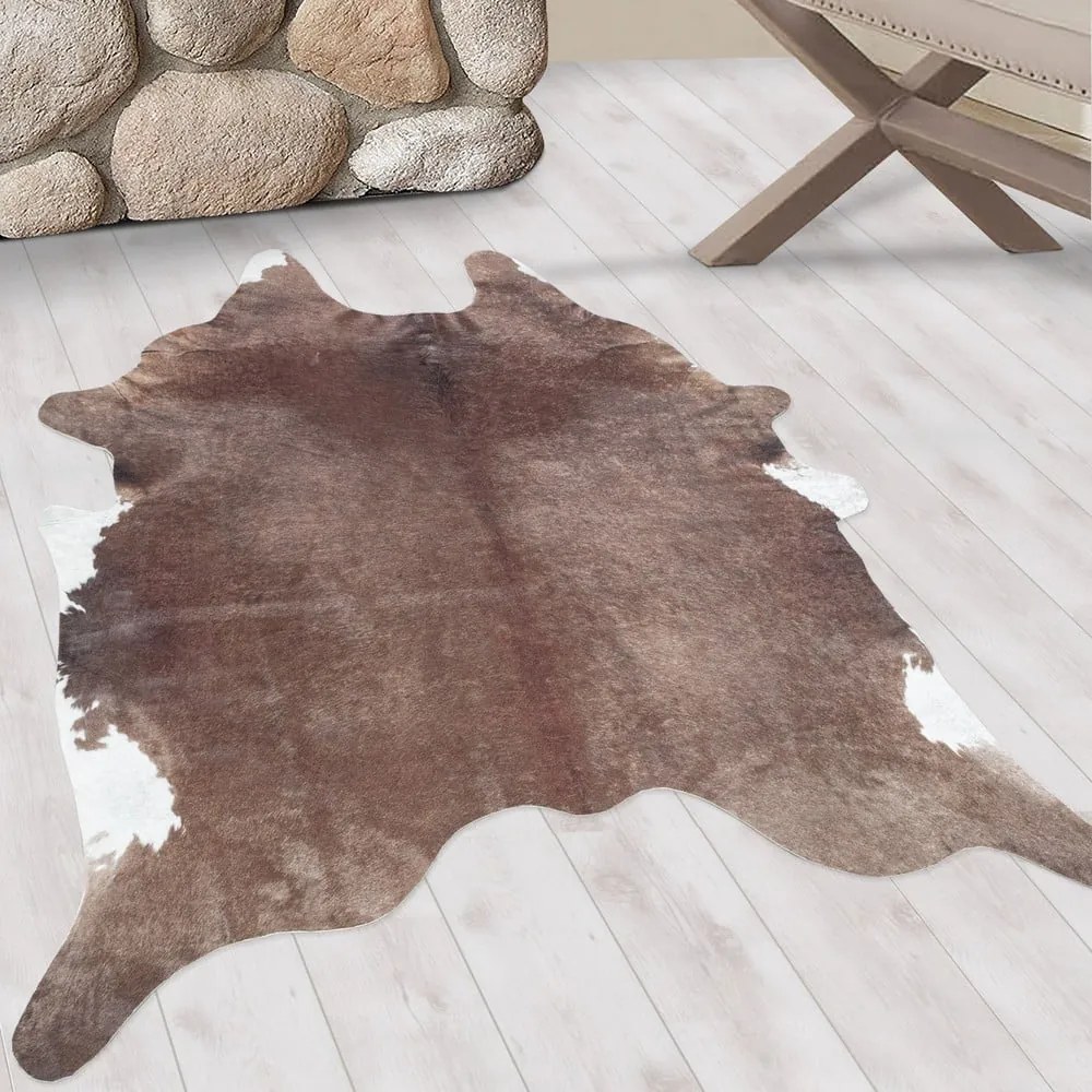 Barna szintetikus bőr 100x135 cm Etosha – Ayyildiz Carpets