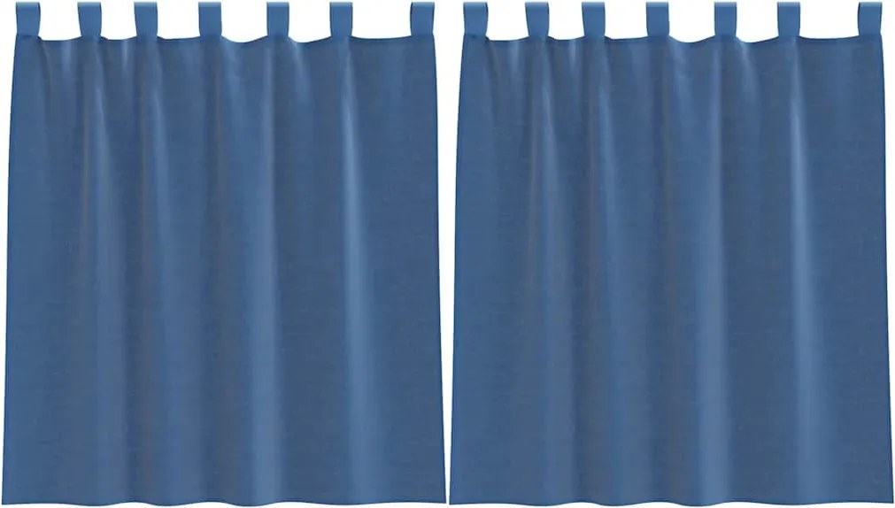 vidaXL 2 db királykék fátyolfüggönyök hurokkal 140x140 cm
