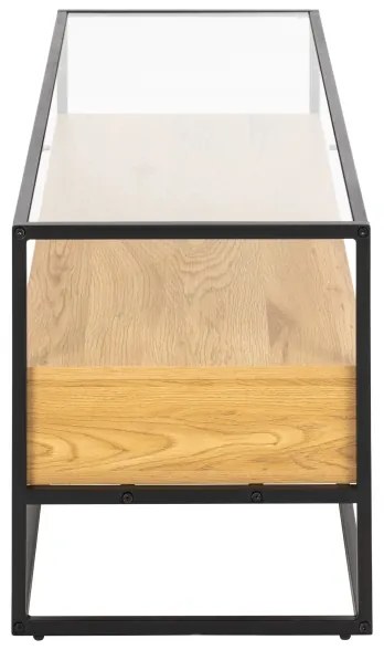 ZEIN TV-állvány, tölgy/fekete