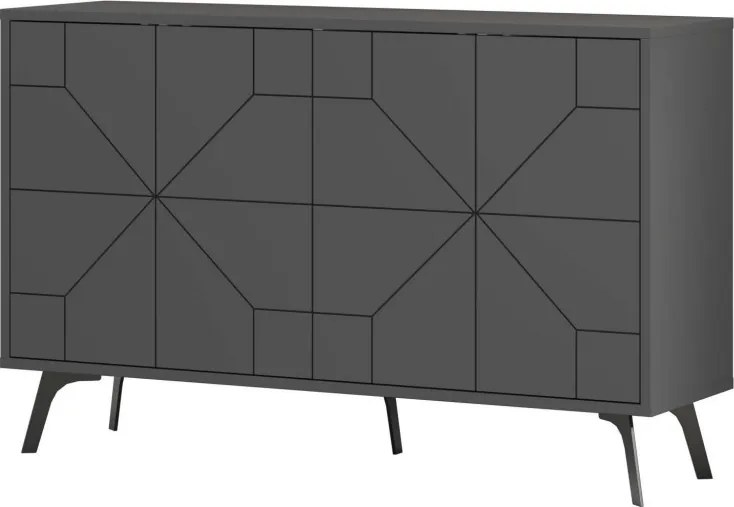 Dune komód, antracit, 123 cm