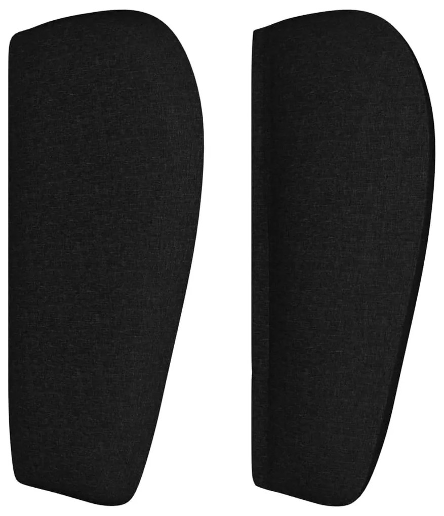 fekete szövet fejtámla szárnyakkal 93x23x78/88 cm