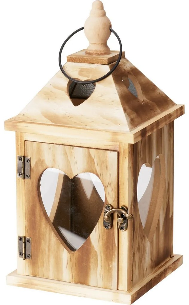 Fából készült lámpás szett Szív, 2 db