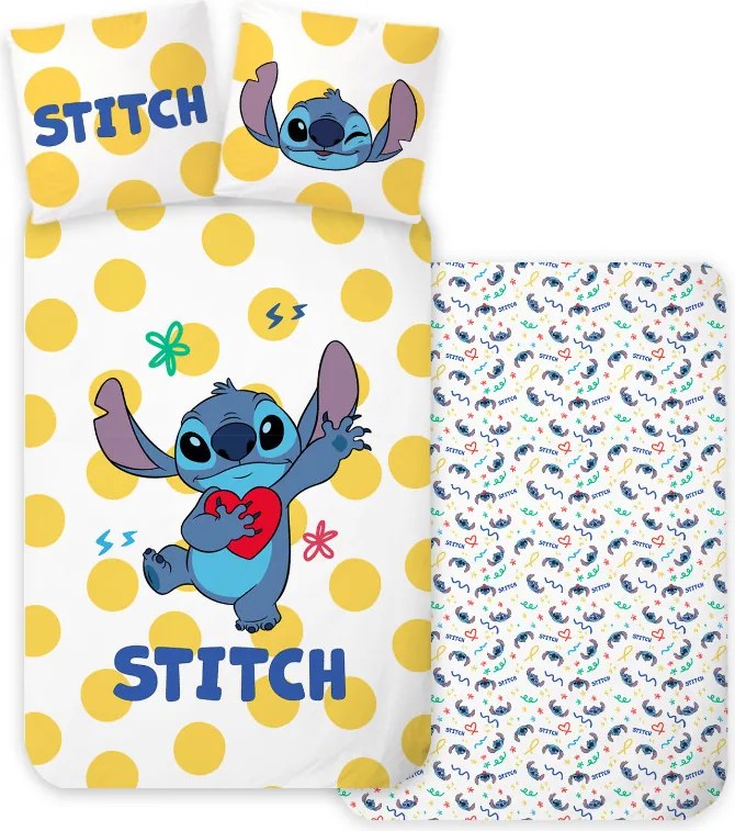 Disney Lilo és Stitch, A csillagkutya Dots gyerek, ovis ágyneműhuzat 100×135 cm, 40×60 cm