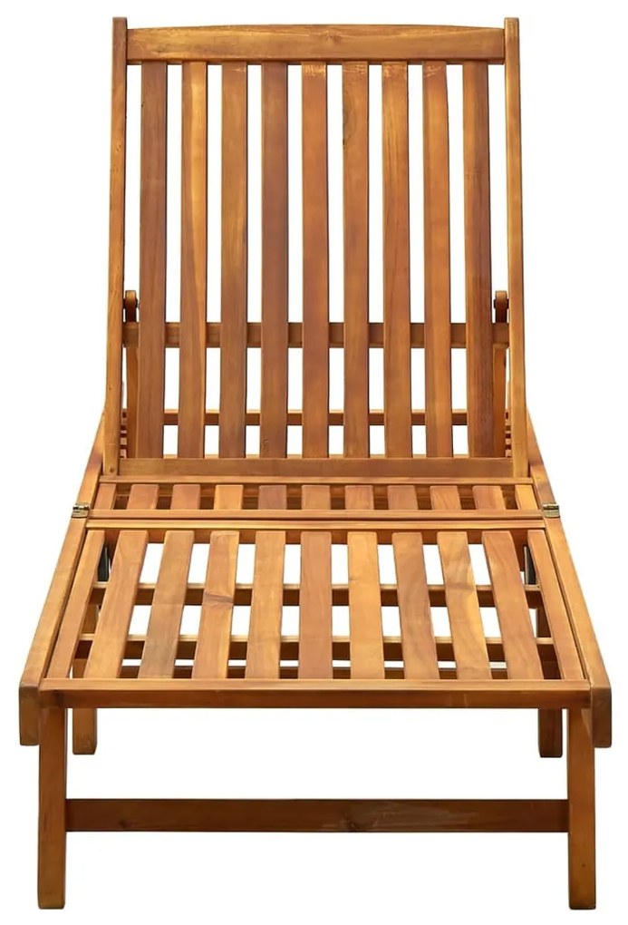 Tömör akácfa kerti napozóágy párnával