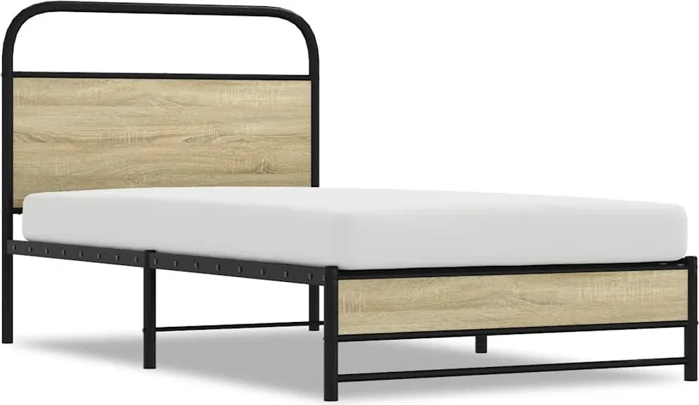vidaXL ágykeret matrac nélkül 90x200 cm sonoma tölgyfa műfa