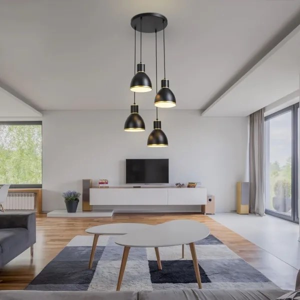 Rabalux 5604 - Csillár zsinóron MACKENZIE 4xE27/60W/230V