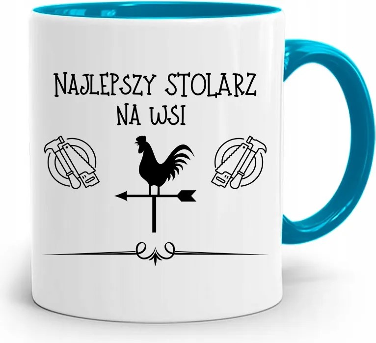 Kék Asztalos Bögre A Vidék Legjobb Asztalosa fényképes nyomtatással