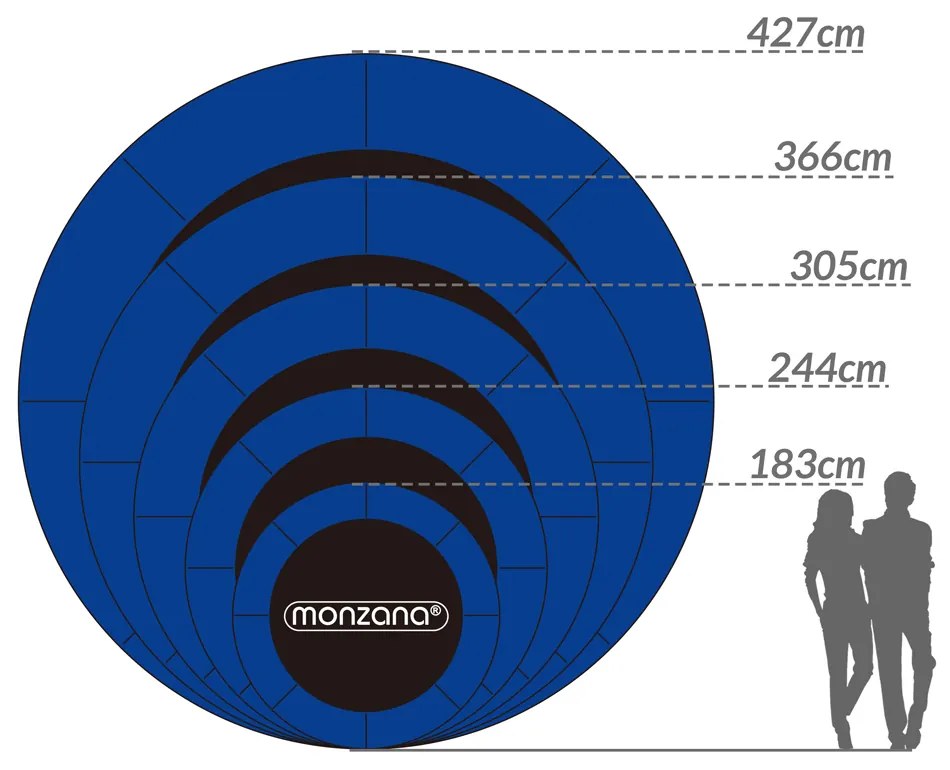 monzana® Trambulin Ø183 cm TÜV SÜD GS biztonsági hálóval