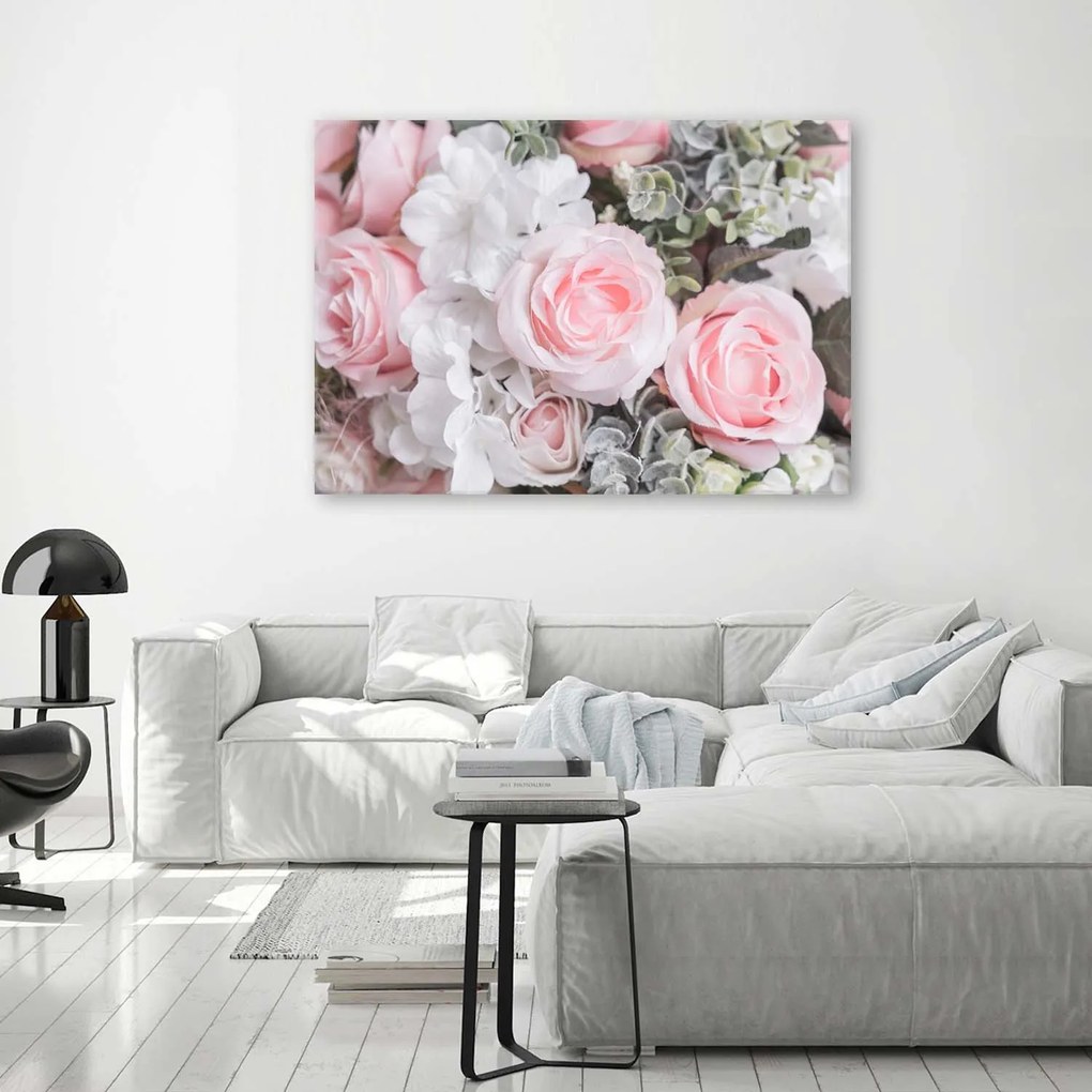 Gario Vászonkép Rózsaszín rózsák Méret: 100 x 70 cm