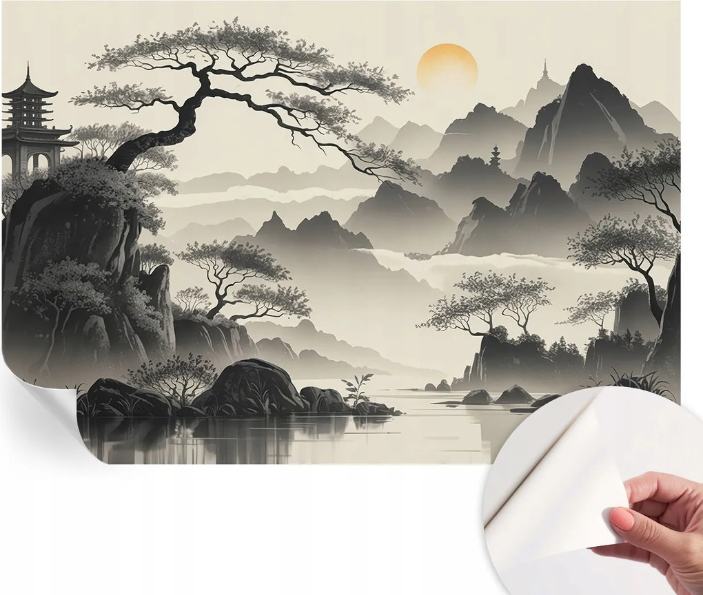 Dekoratív öntapadós fotótapéta irodába Keleti táj 152x104 cm