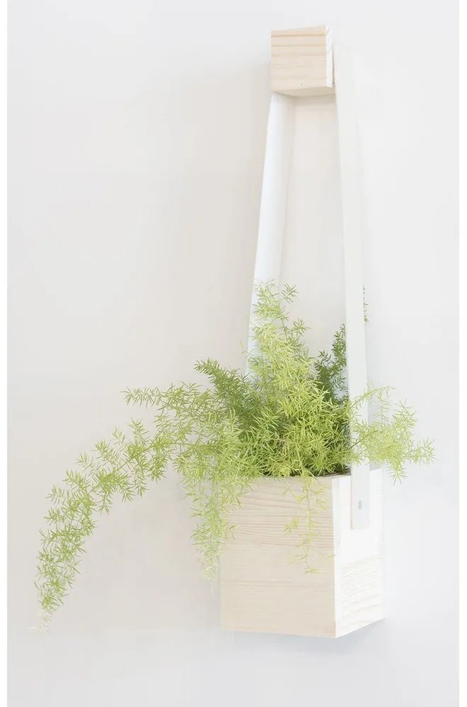 Colgantes fehér fenyőfa kaspó, ⌀ 17 x 62 cm - Surdic