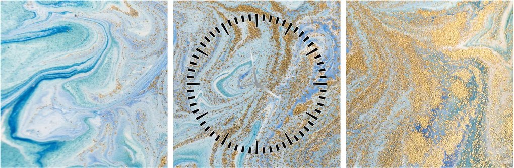 Kép - Kék márvány (órával) (90x30 cm)