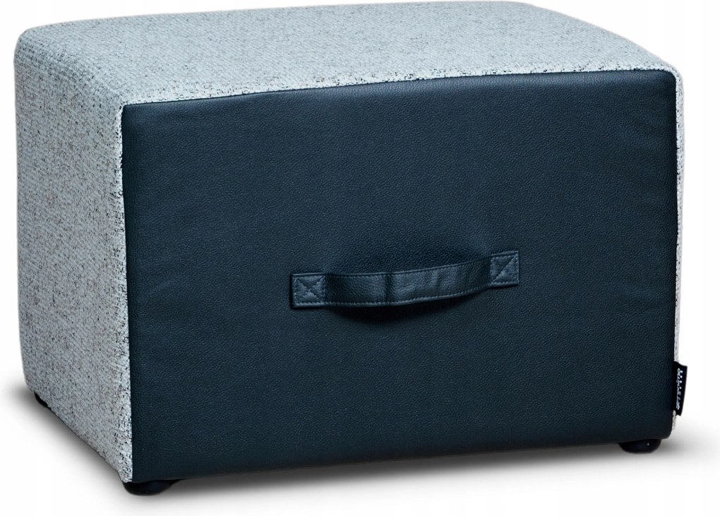 Puff Kocka P2 Divatos Kényelmes Fogantyúval Könnyű Tartós Szürke