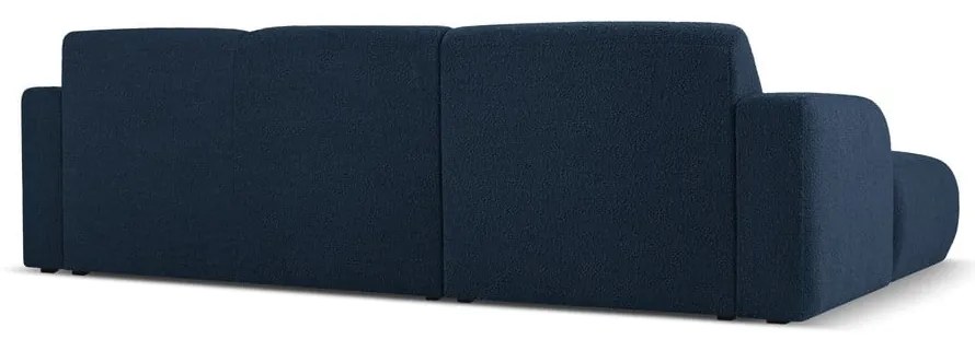 Sötétkék buklé sarokkanapé (bal oldali) Molino – Micadoni Home