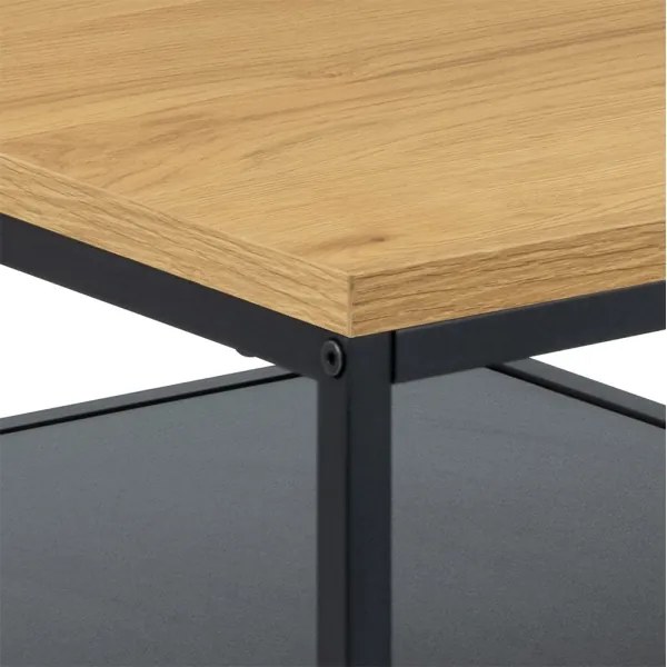 Dohányzóasztal CORA tölgy/fekete