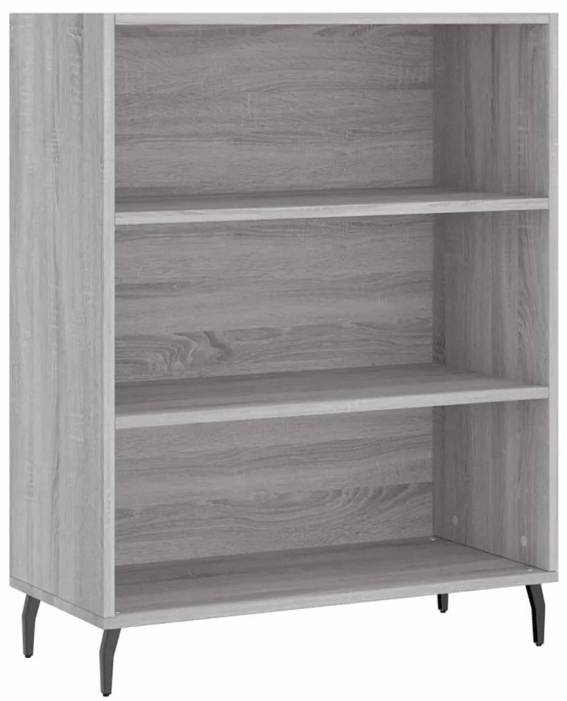 szürke sonoma színű szerelt fa polcos szekrény 69,5x32,5x90 cm