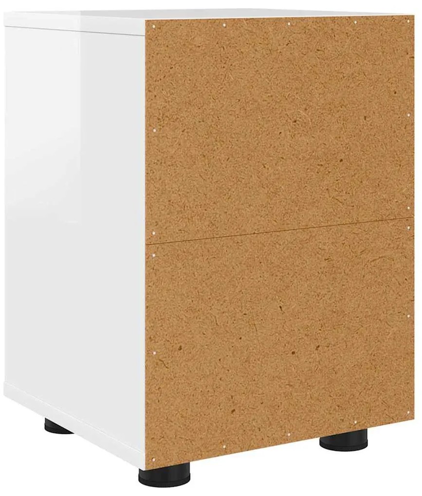 Éjjeliszekrények 2 pcs Magas Fényű Fehér 30,5 x 30 x 43 cm