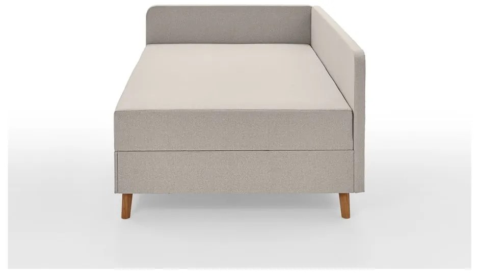 Bézs kárpitozott egyszemélyes ágy tárolóhellyel 120x200 cm Cabana – Meise Möbel