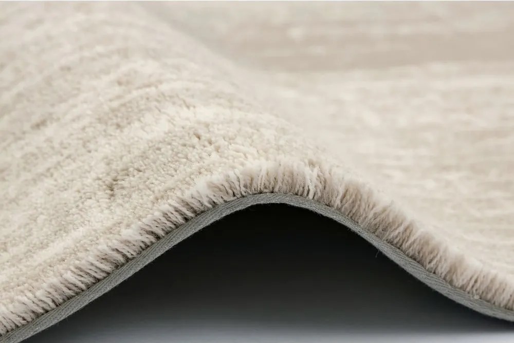 Bézs gyapjú szőnyeg 160x240 cm Agnus Brush Lines – Agnella