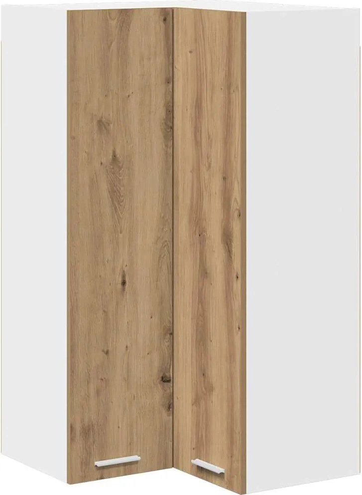 vidaXL Függő szekrény Artisan tölgy és fehér 57 x 57 x 100 cm Faanyag