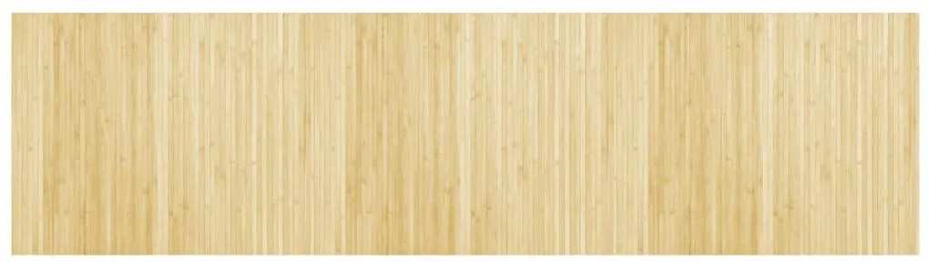 négyszögletű világos természetes bambusz szőnyeg 80 x 300 cm