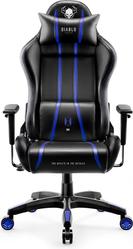 Gamer szék műbőr Normal Size, fekete-kék: Diablo X-One 2.0
