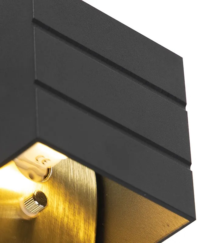 Design fali lámpa fekete arannyal - Amy