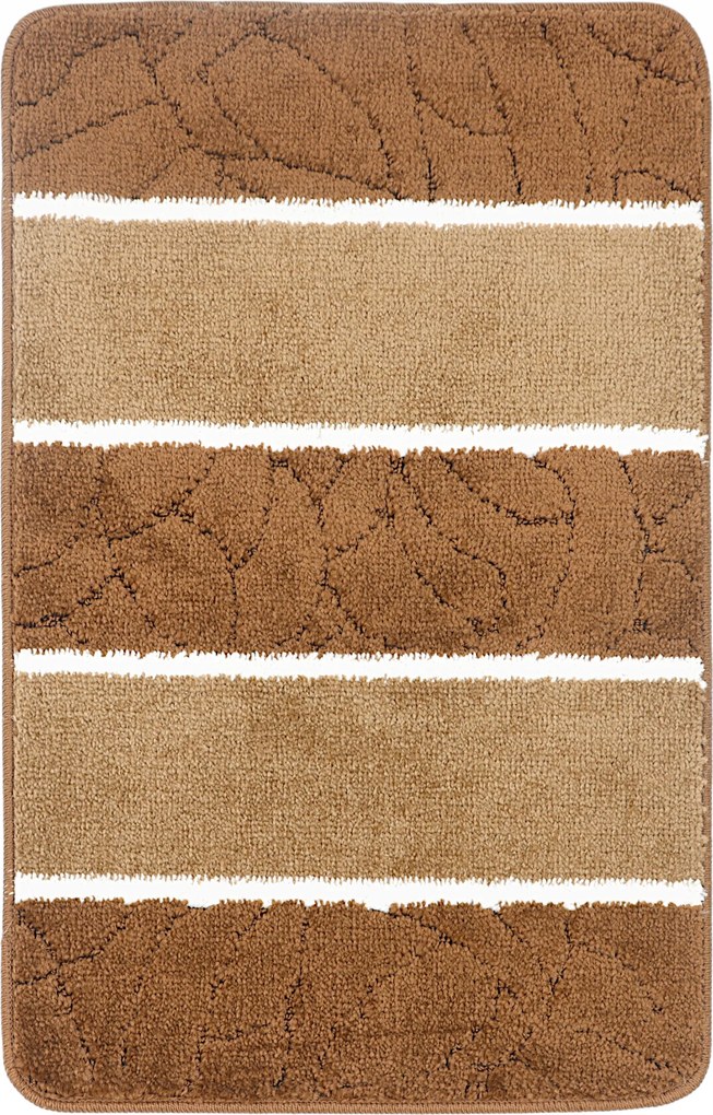 Fürdőszobaszőnyeg Csúszásgátló Nagy Bézs Barna 50X80 Puha Szép 3D
