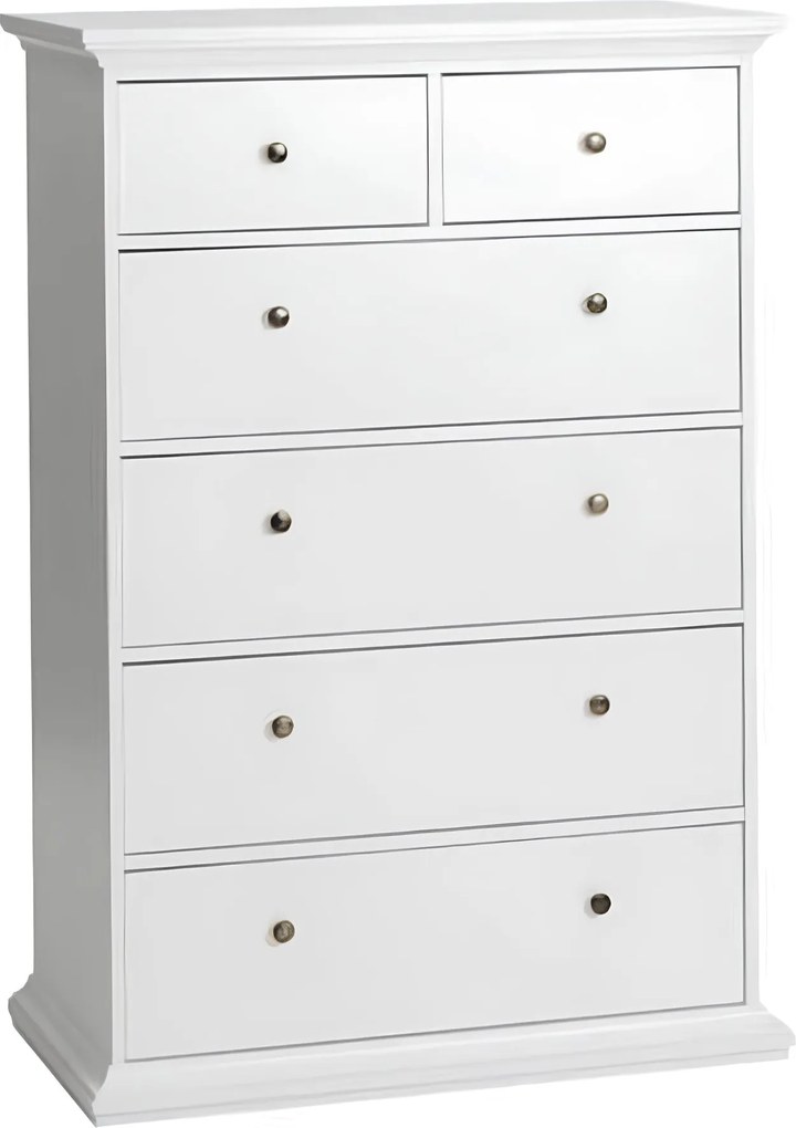 Komód, DTD fóliázott/MDF festett, fehér, PARIS 76718