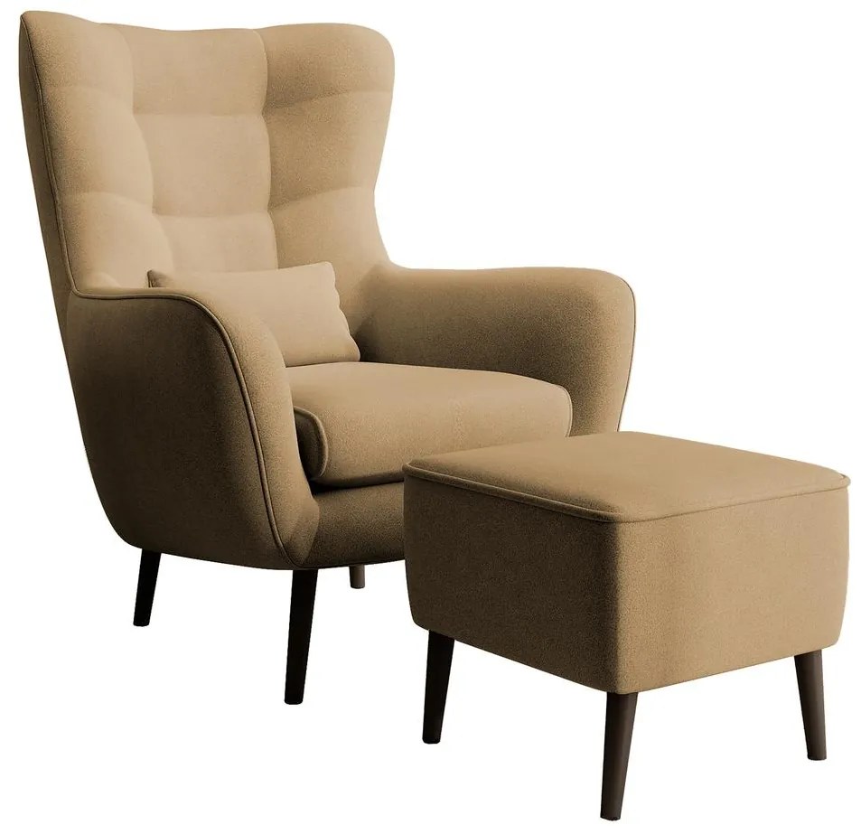 Fotel lábtartóval Veneza VZ1 (sárga + fekete). 1098947