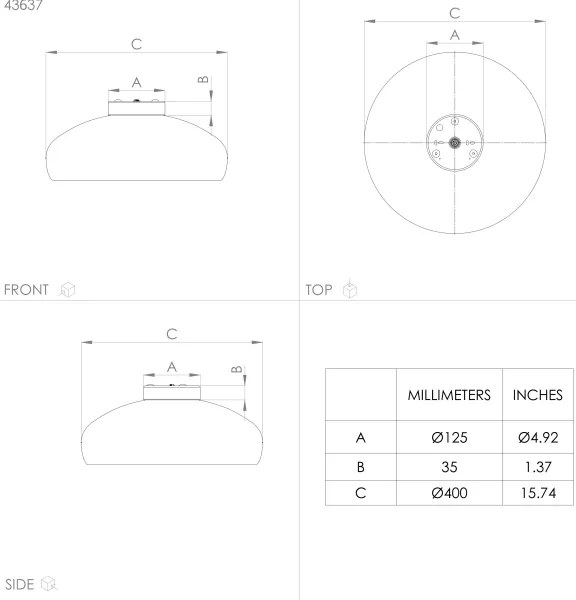 Eglo 43637 - Mennyezeti lámpa MOGANO 1xE27/60W/230V