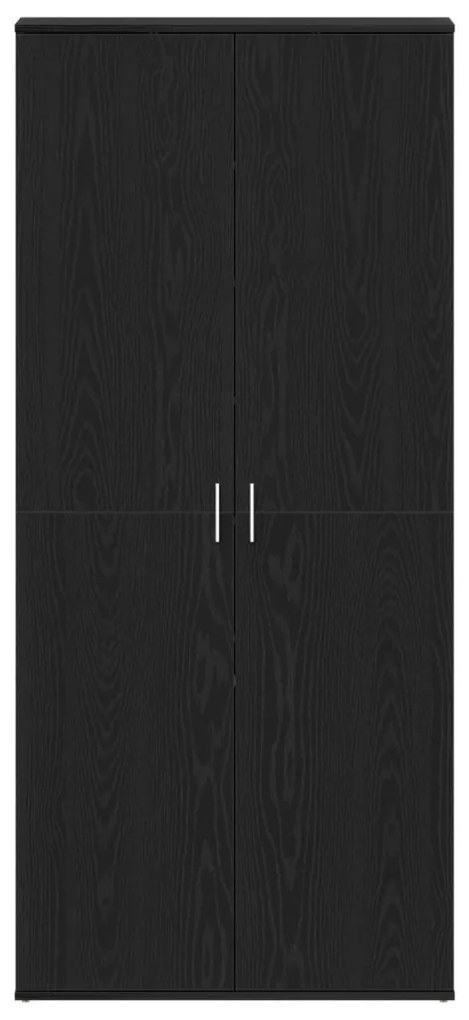 vidaXL Cipőszekrény polcokkal Fekete tölgy 80 x 39 x 178 cm Faanyag