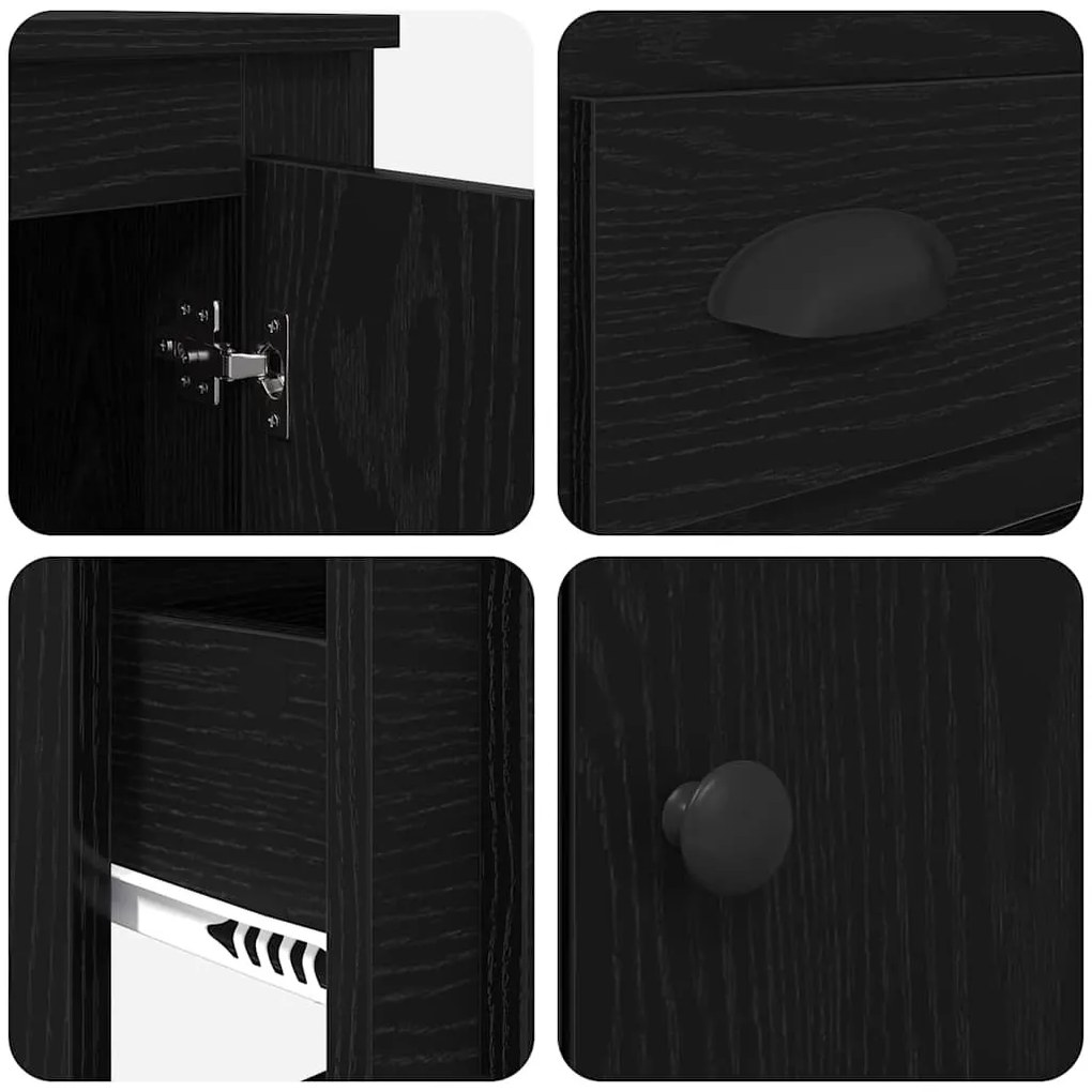 Magasfiú fiókkal Fekete tölgy 60 x 35,5 x 103,5 cm Faanyag