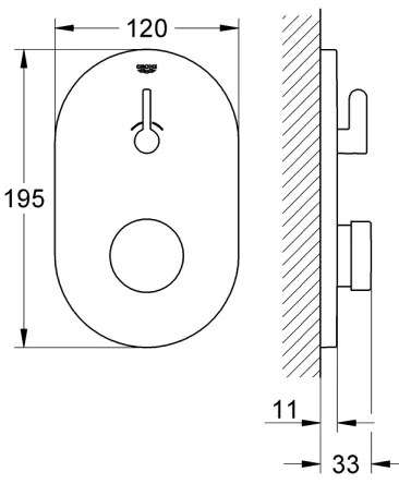 GROHE 36321000 - Önzáró zuhanycsaptelep EUROSMART COSMOPOLITAN T króm