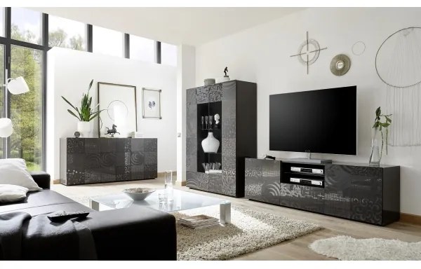 ARIA vitrinszekrény antracit