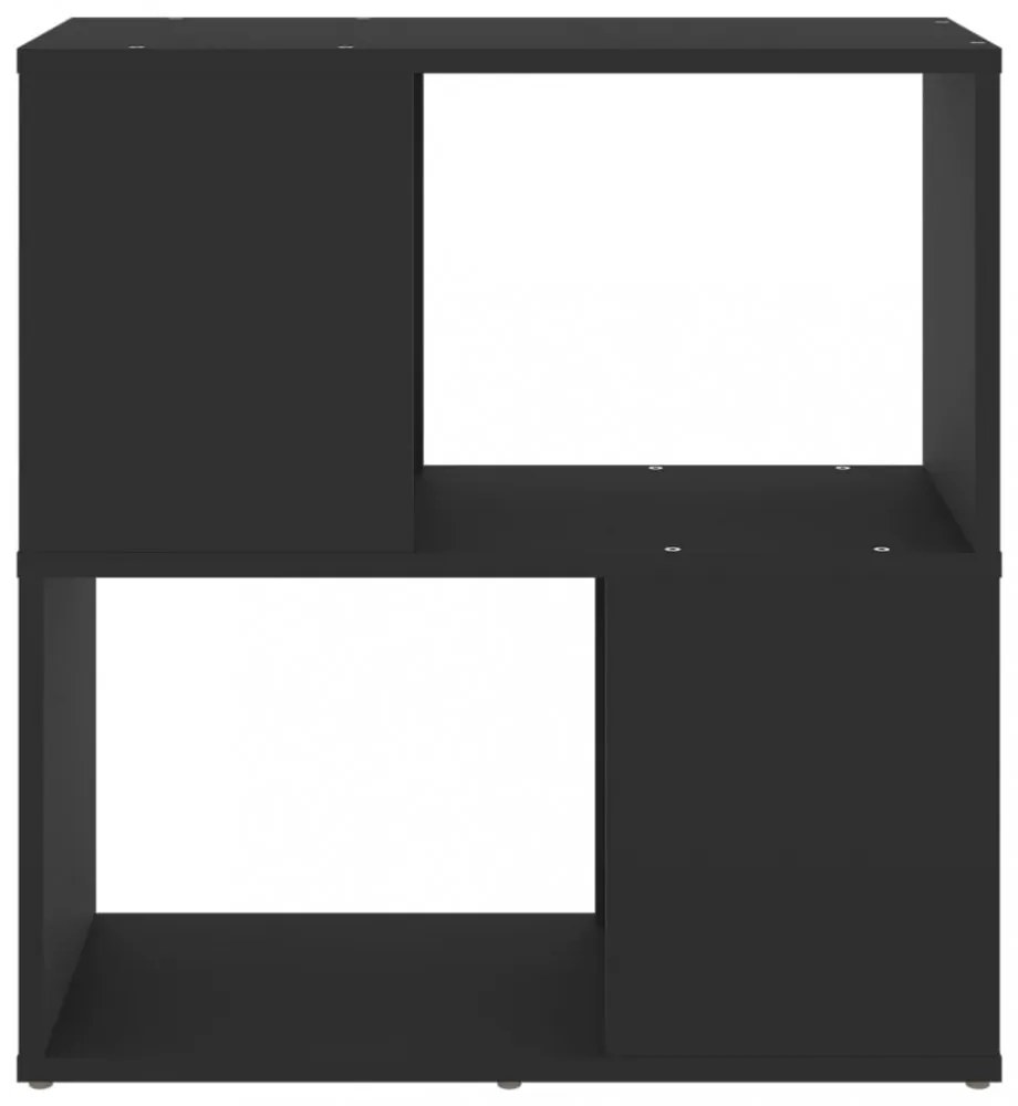 fekete szerelt fa könyvszekrény 60 x 24 x 63 cm