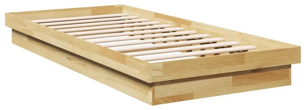 tömör tölgyfa ágykeret matrac nélkül 90x190 cm