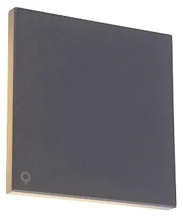Design fali lámpa szürke alumínium 15 cm LED-del 9W - Skyf