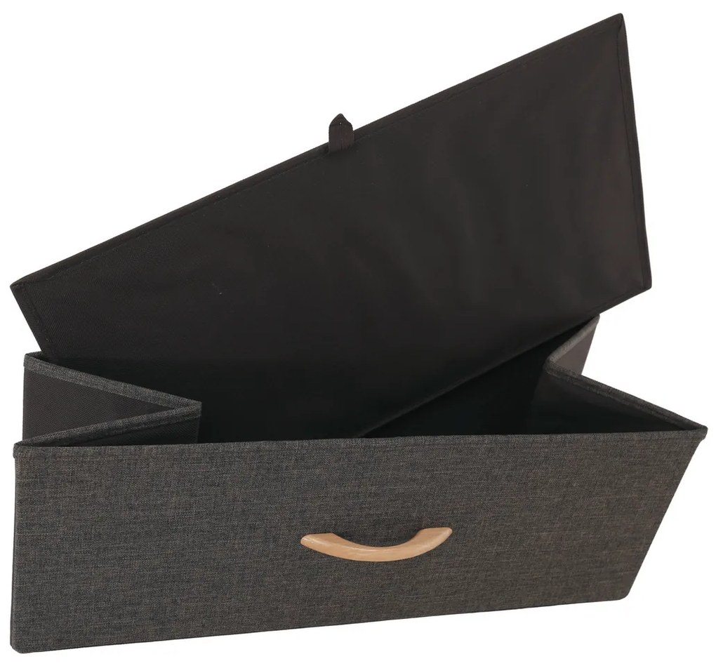 HAZEL TYP 3 szekrény szövet fiókokkal, barna, XL