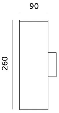 Kültéri fali lámpa 2xGU10/35W/230V IP54 szögletes fekete