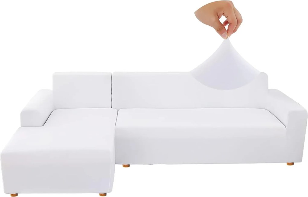 Kanapé huzat L elasztikus spandex Jaotto 2 részes 2 személyes fehér