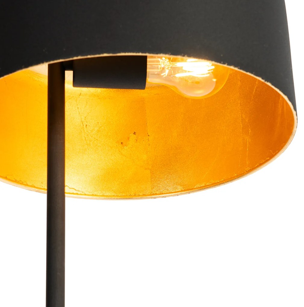 Retro állólámpa fekete arannyal belül - Jinte