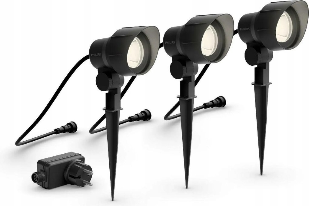 Philips alacsony feszültségű Led kültéri spotlámpa 3x6W 2700K IP44 szett