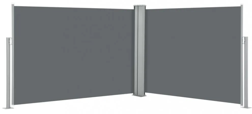 antracitszürke behúzható oldalsó napellenző 120 x 1000 cm