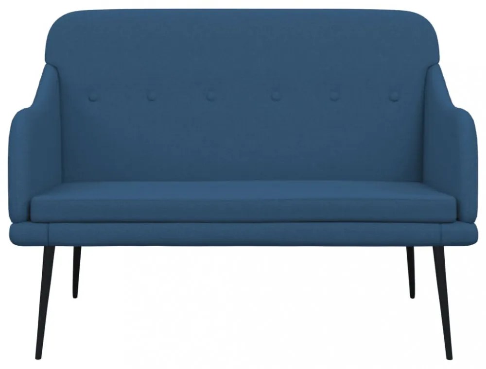 vidaXL kék szövet pad 110 x 76 x 80 cm