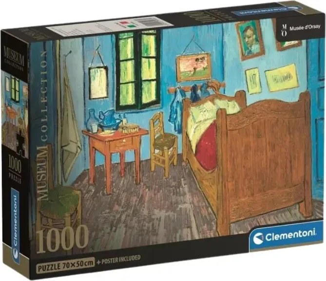 Művészet Hálószoba Arles-ban Van Gogh 1000 db-os Compact puzzle Clementoni